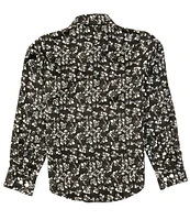 Murano Big Boys 8-20 Long Sleeve Floral Print Button Front Shirt