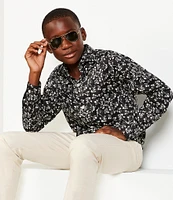 Murano Big Boys 8-20 Long Sleeve Floral Print Button Front Shirt