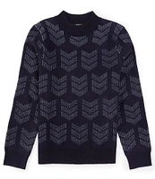 Murano Big Boys 8-20 Pattern Crew Neck Sweater