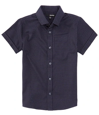 Murano Big Boys 8-20 Short Sleeve Small Dot Dobby Woven Shirt