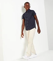 Murano Big Boys 8-20 Short Sleeve Small Dot Dobby Woven Shirt