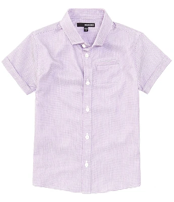 Murano Big Boys 8-20 Short Sleeve Small Square Dobby Woven Shirt