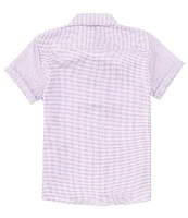 Murano Big Boys 8-20 Short Sleeve Small Square Dobby Woven Shirt