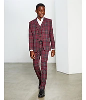 Murano Big Boys 8-20 Slim Plaid Blazer