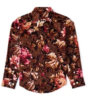 Murano Big Boys 8-20 Slim Sateen Floral Print Shirt