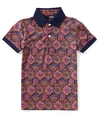 Murano Big Boys 8-20 Tile Print Polo Shirt