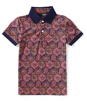 Murano Big Boys 8-20 Tile Print Polo Shirt