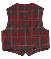 Murano Big Boy's 8-20 Welt Pocket Plaid Vest