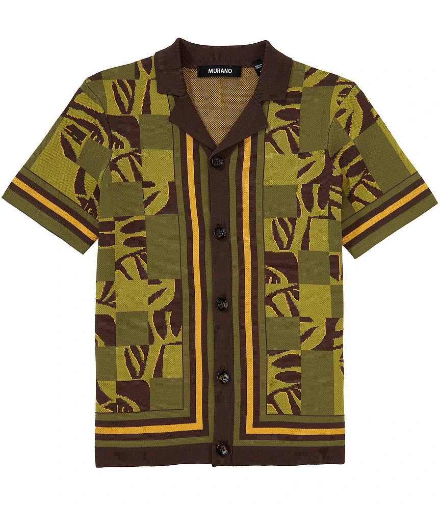 Murano Big Boys 9-20 Jacquard Block Camp Knit Top