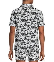 Murano Black White Cabana Woven Top