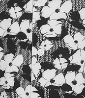 Murano Black White Cabana Woven Top