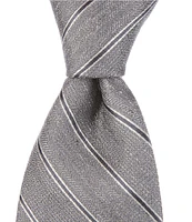 Murano Clean Stripe 3 1/8#double; Silk Blend Woven Tie