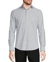 Murano Collezione Canclini Slim Fit Chevron Techno Long Sleeve Woven Shirt