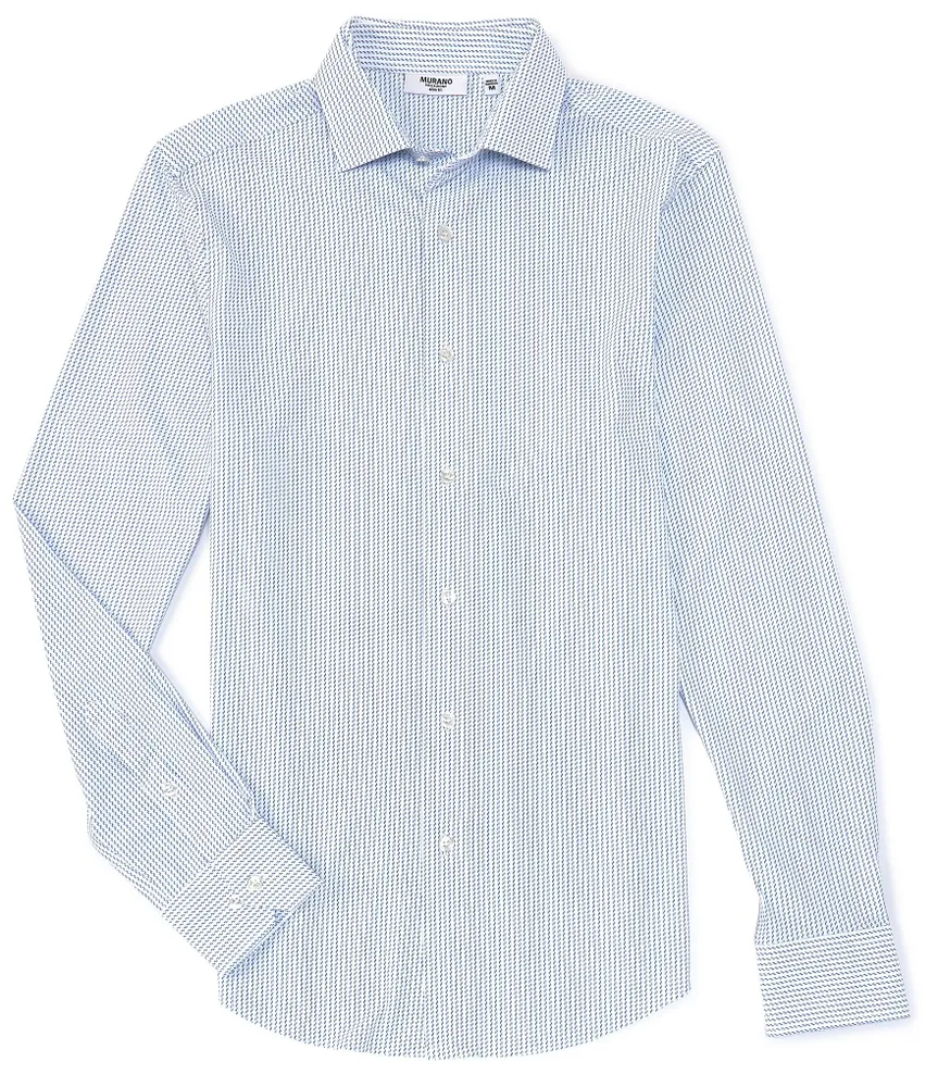 Murano Collezione Canclini Slim-Fit Dash Stripe Long-Sleeve Techno Woven Shirt