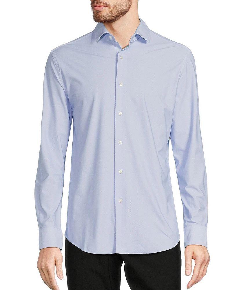 Murano Collezione Canclini Slim-Fit Herringbone Long-Sleeve Techno Woven Shirt