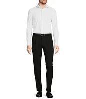 Murano Collezione Eurojersey Slim-Fit Performance Stretch Solid Textured Long Sleeve Woven Shirt