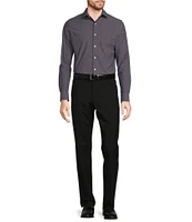 Murano Collezione Slim Fit Small Diamond Pattern Long Sleeve Woven Shirt