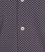 Murano Collezione Slim Fit Small Diamond Pattern Long Sleeve Woven Shirt