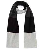 Murano Color Block/Stripe Cotton Cashmere Scarf