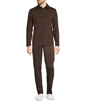 Murano Crocodile World Collection Alex Slim Fit Pintuck Suit Separates Dress Pants