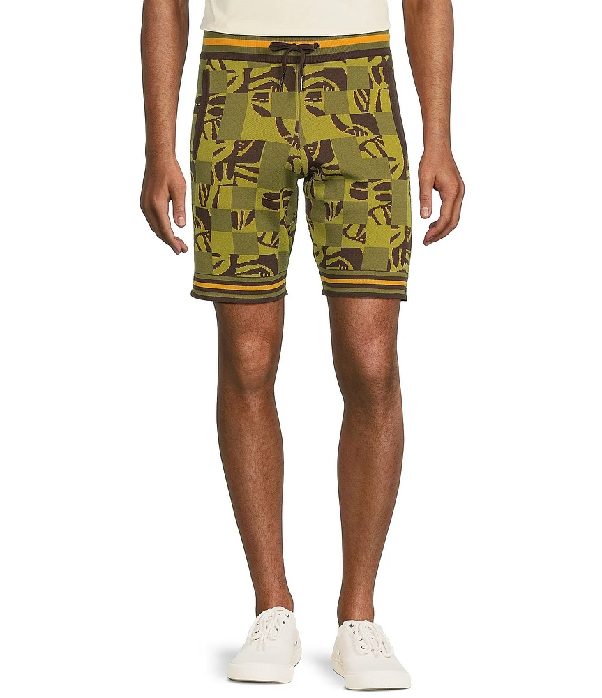 Murano Crocodile World Collection Block Jacquard 8#double; Inseam Shorts