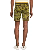 Murano Crocodile World Collection Block Jacquard 8#double; Inseam Shorts