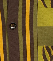 Murano Crocodile World Collection Block Jacquard Short Sleeve Woven Camp Shirt