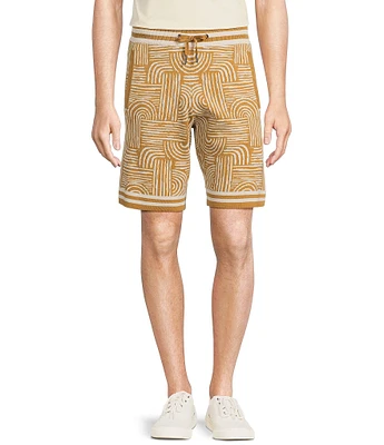 Murano Crocodile World Collection Line Jacquard 8#double; Inseam Shorts