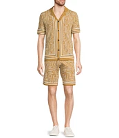 Murano Crocodile World Collection Line Jacquard 8#double; Inseam Shorts