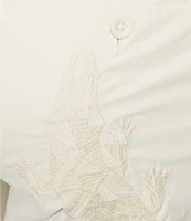 Murano Crocodile World Collection Lucas Fit Pleated Drawstring Embroidered Pants