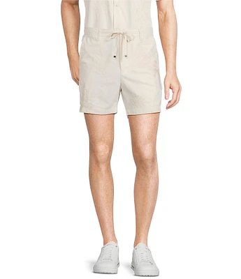 Murano Crocodile World Collection Place Print Embroidery 5.5#double; Inseam Shorts
