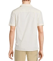Murano Crocodile World Collection Slim Fit Contrast Eyelet Short Sleeve Woven Camp Shirt