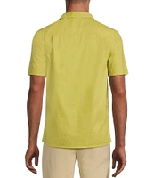 Murano Crocodile World Collection Slim Fit Contrast Eyelet Short Sleeve Woven Camp Shirt