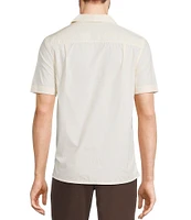 Murano Crocodile World Collection Slim Fit Contrast Eyelet Short Sleeve Woven Camp Shirt
