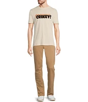 Murano Crocodile World Collection Slim Fit #double;Crikey#double; Flocked Short Sleeve T-Shirt
