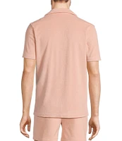 Murano Crocodile World Collection Slim Fit Embroidered Crocodile Pocket Short Sleeve Woven Shirt