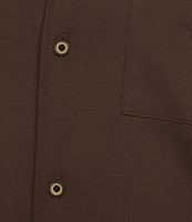 Murano Crocodile World Collection Slim Fit Embroidered Pocket Short Sleeve Woven Camp Shirt