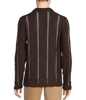 Murano Crocodile World Collection Slim Fit Pointelle Shirt Jacket