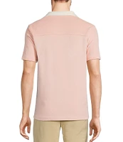 Murano Crocodile World Collection Slim Fit Terry Popover Johnny Collar Knit Polo Shirt