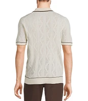 Murano Crocodile World Collection Textured Short Sleeve Tipped Polo Shirt