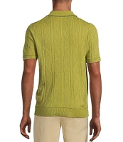 Murano Crocodile World Collection Textured Short Sleeve Tipped Polo Shirt