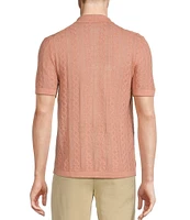 Murano Crocodile World Collection Textured Short Sleeve Woven Camp Shirt