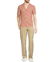Murano Crocodile World Collection Textured Short Sleeve Woven Camp Shirt