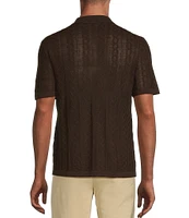 Murano Crocodile World Collection Textured Short Sleeve Woven Camp Shirt