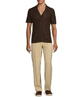 Murano Crocodile World Collection Textured Short Sleeve Woven Camp Shirt