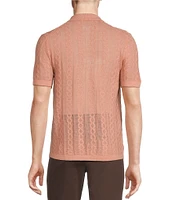 Murano Crocodile World Collection Textured Short Sleeve Woven Camp Shirt