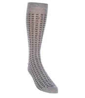 Murano Diamond-Plaid Crew Dress Socks