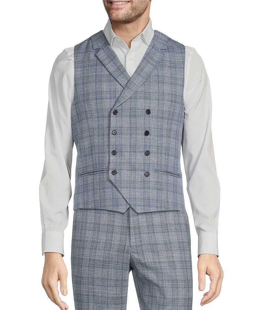 Murano Double Breasted Glen Plaid Vest