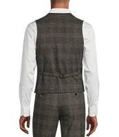 Murano Double Breasted Plaid Suit Separates Vest