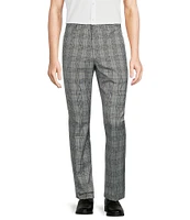 Murano Evan Extra Slim Fit Flat Front Glen Plaid Dress Pants